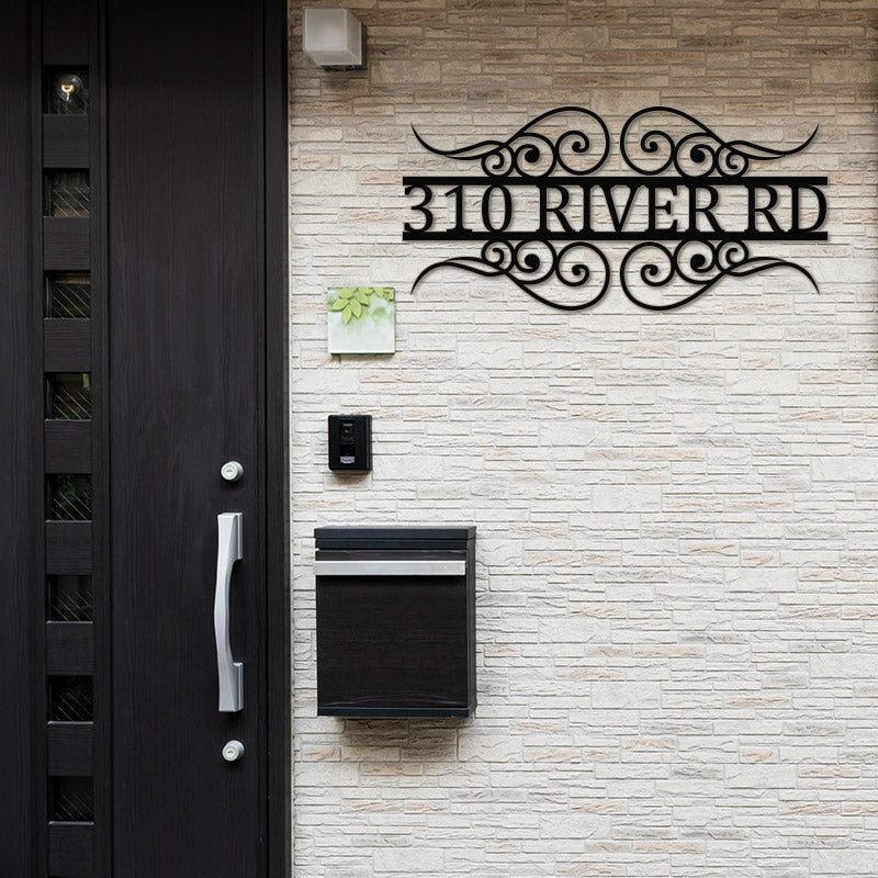 Personalized Address Metal Sign House Numbers for Housewarming Gift