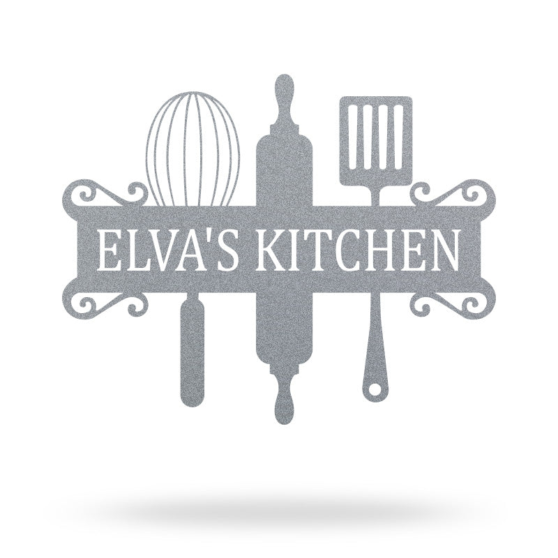 Personalized Name Kitchen Metal Monogram Sign
