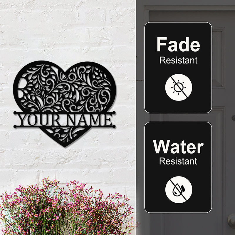 Metal Hearts Monogram Sign For Anniversary Gift