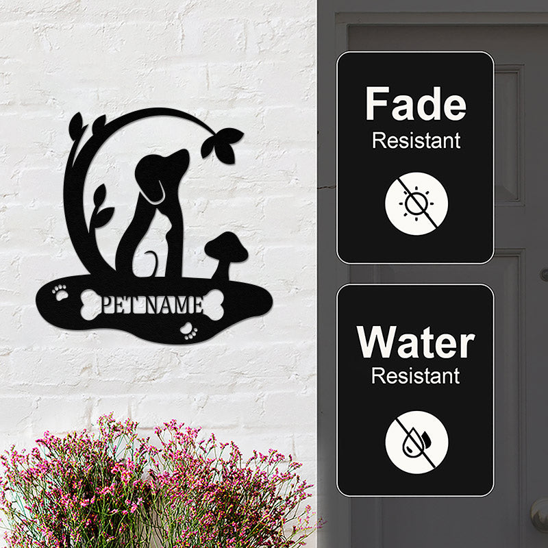 Custom Pet Dog Cat Metal Wall Sign Gift &amp; Home Decor