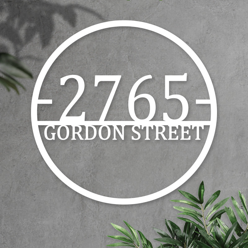 Custom Outdoor Metal Address Sign House Numbers for House Decor