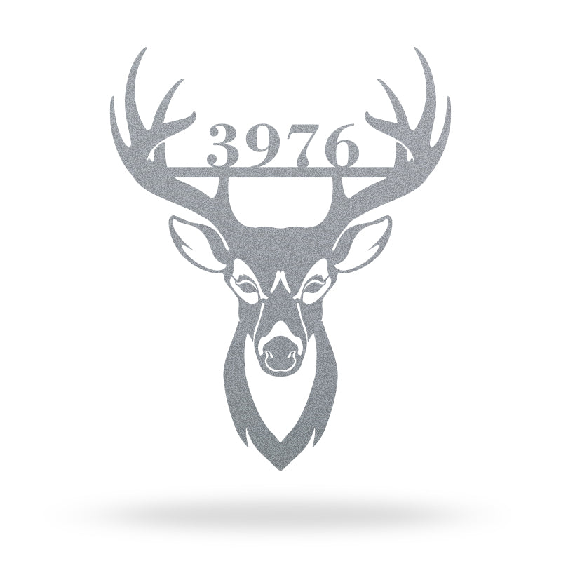 Custom Deer Head Metal Address Sign House Numbers
