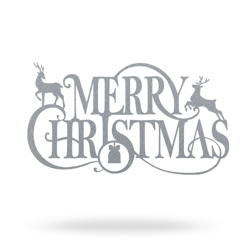 Merry Christmas Metal Wall Decor Deer Metal Sign