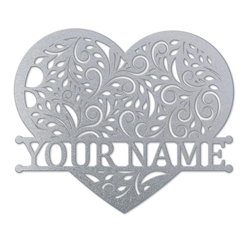 Metal Hearts Monogram Sign For Anniversary Gift
