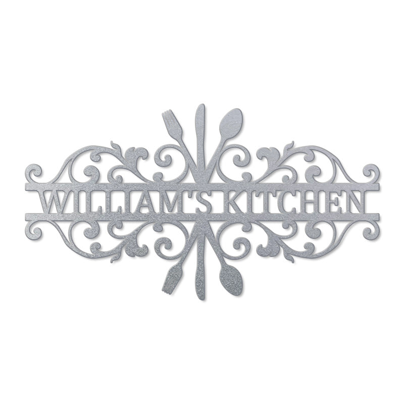 Custom Metal Monogram Kitchen Wall Sign