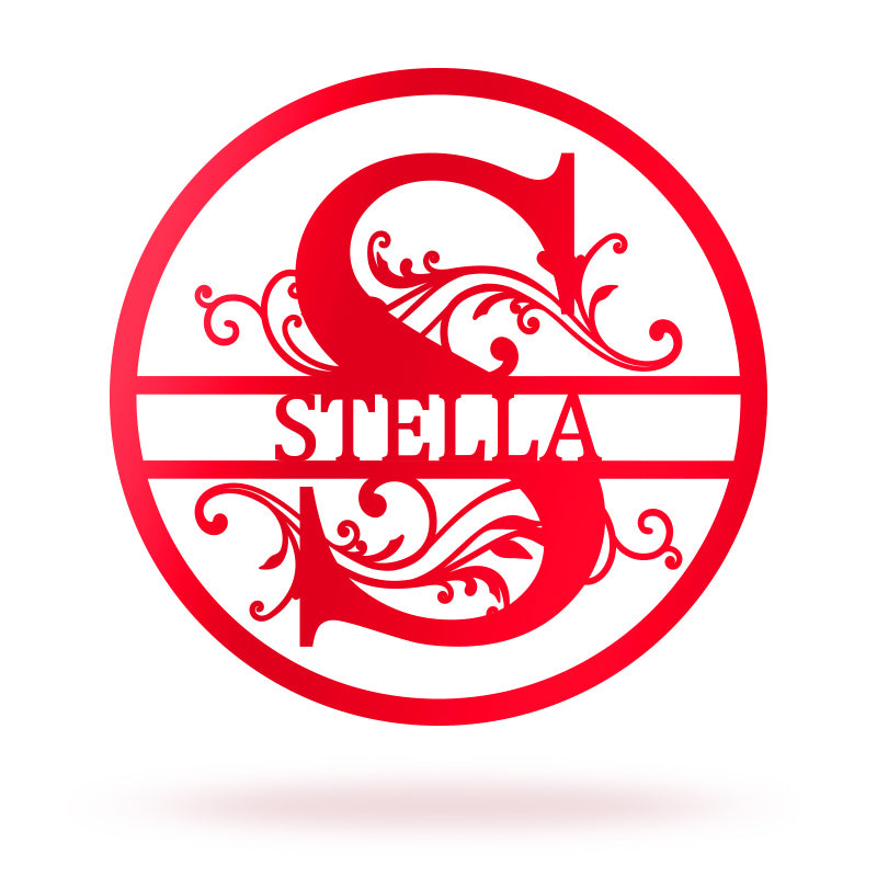 Custom Last Name Monogram Metal Signs For Home and Yard Decor