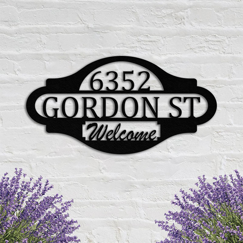 Custom Welcome Sign Address Metal Sign House Numbers