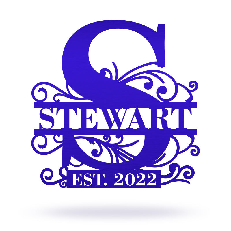 Personalized Family Lace Last Name Metal Letters Sign