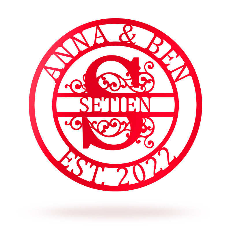 Custom Family Name Metal Sign for Yard Decor For Commemorative Gift