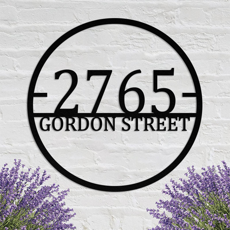 Custom Outdoor Metal Address Sign House Numbers for House Decor