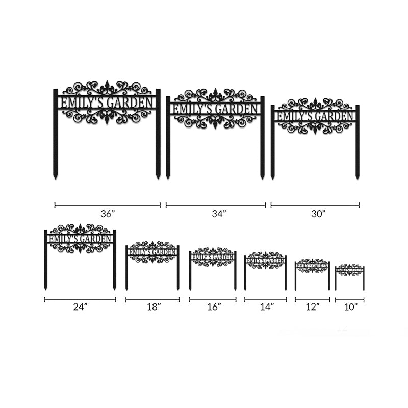 Personalized Metal Yard Garden Sign Garden Stake