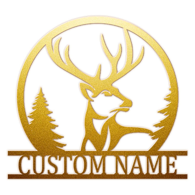 Custom Deer Metal Sign For Room Decor Housewarming Gift