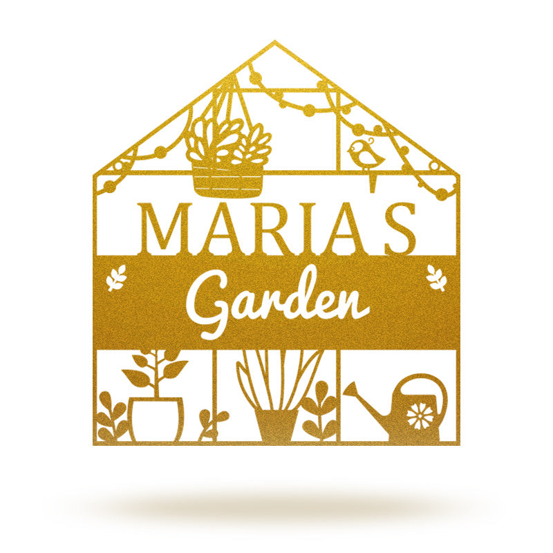 Custom Metal Greenhouse Sign Hanging Garden Sign