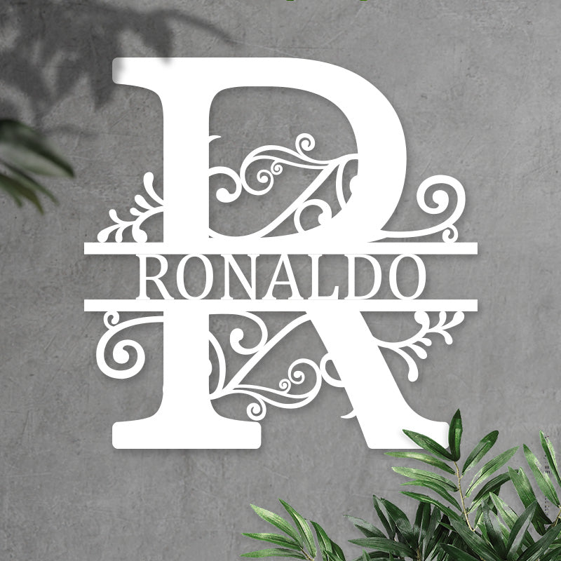 Personalized Last Name Monogram Metal Signs For Anniversary Gift