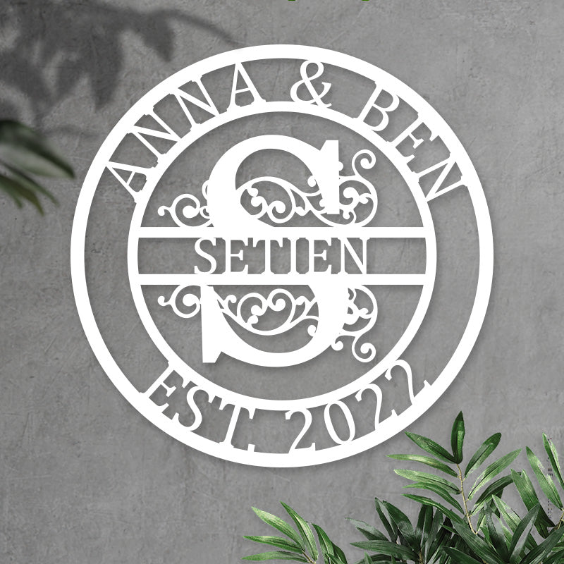 Custom Family Name Metal Sign for Yard Decor For Commemorative Gift