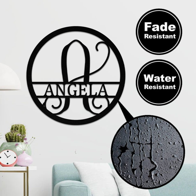 Personalized Family Name Outdoor Metal Monogram Sign For New Home Gift