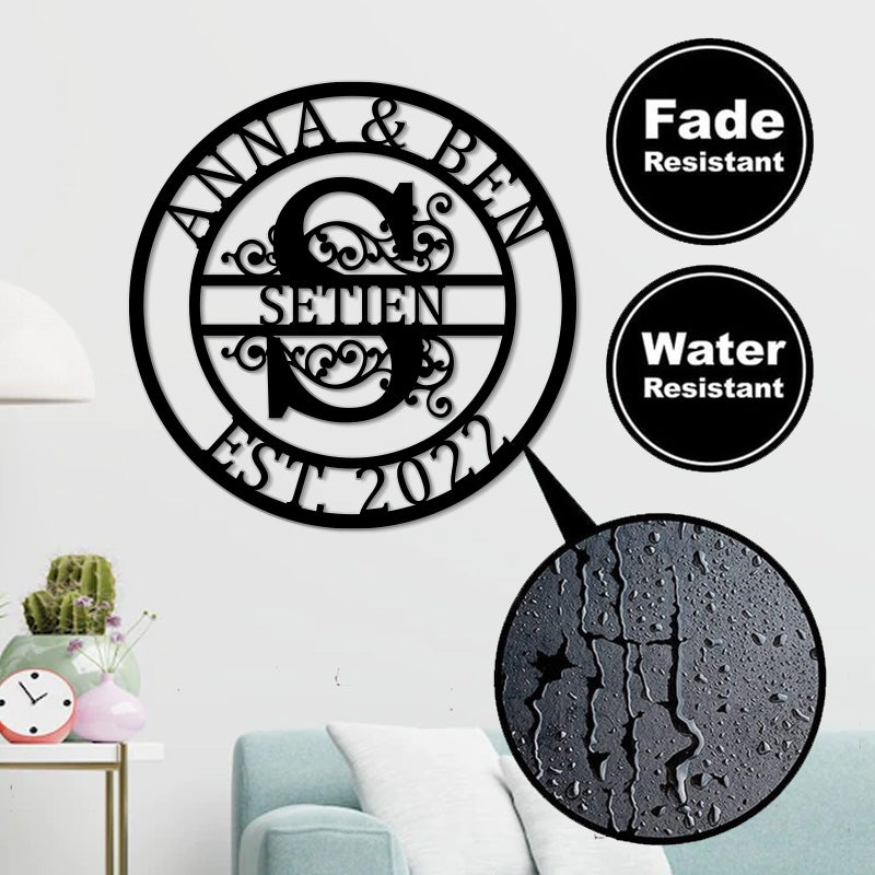 Custom Family Name Metal Sign for Yard Decor For Commemorative Gift