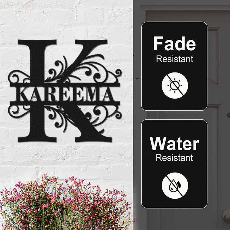 Personalized Metal Monogram Sign Metal Wall Decor