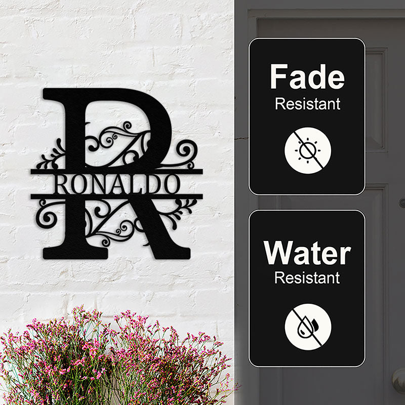 Personalized Last Name Monogram Metal Signs For Anniversary Gift