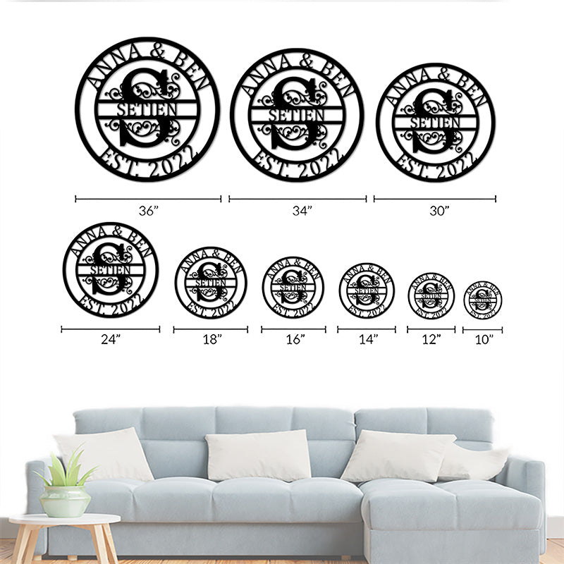 Custom Family Name Metal Sign for Yard Decor For Commemorative Gift