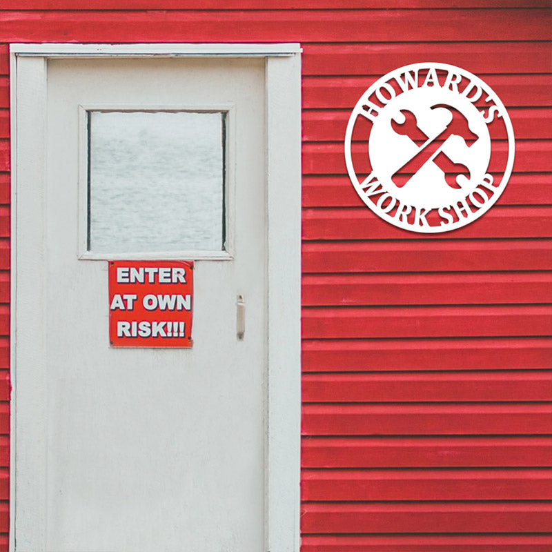 Personalized Metal Workshop Sign Metal Garage Sign