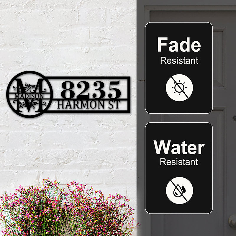 Custom Name Metal Address Sign Address Numbers for House