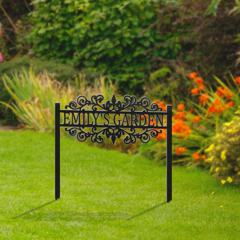 Personalized Metal Yard Garden Sign Garden Stake