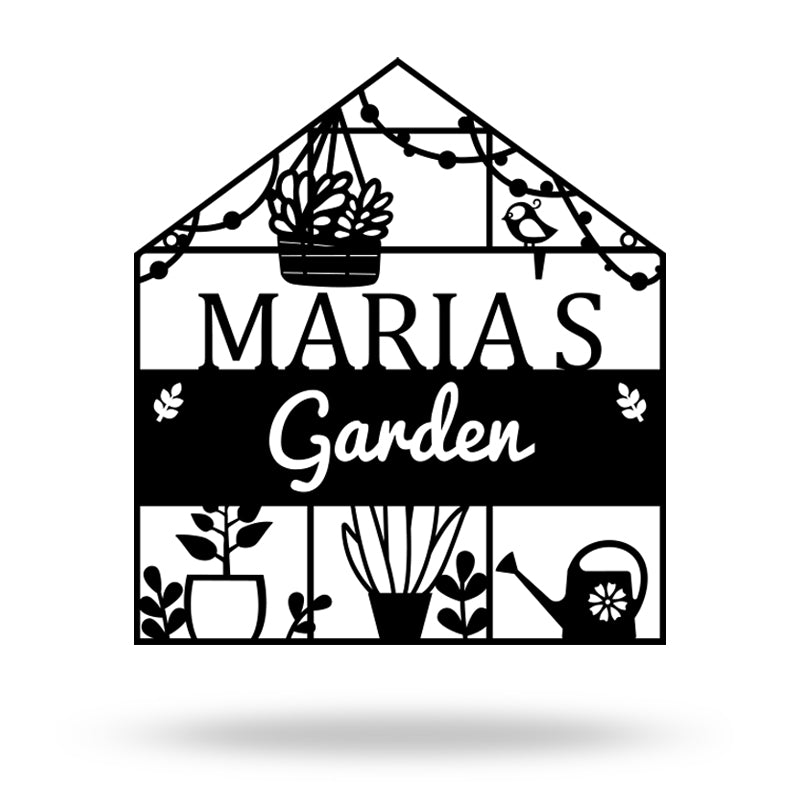 Custom Metal Greenhouse Sign Hanging Garden Sign