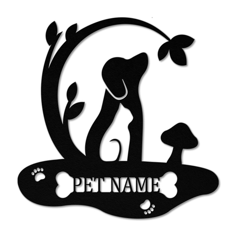 Custom Pet Dog Cat Metal Wall Sign Gift &amp; Home Decor