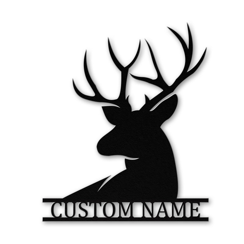 Custom Stag Metal Wall Sign Housewarming Gift Wall Art