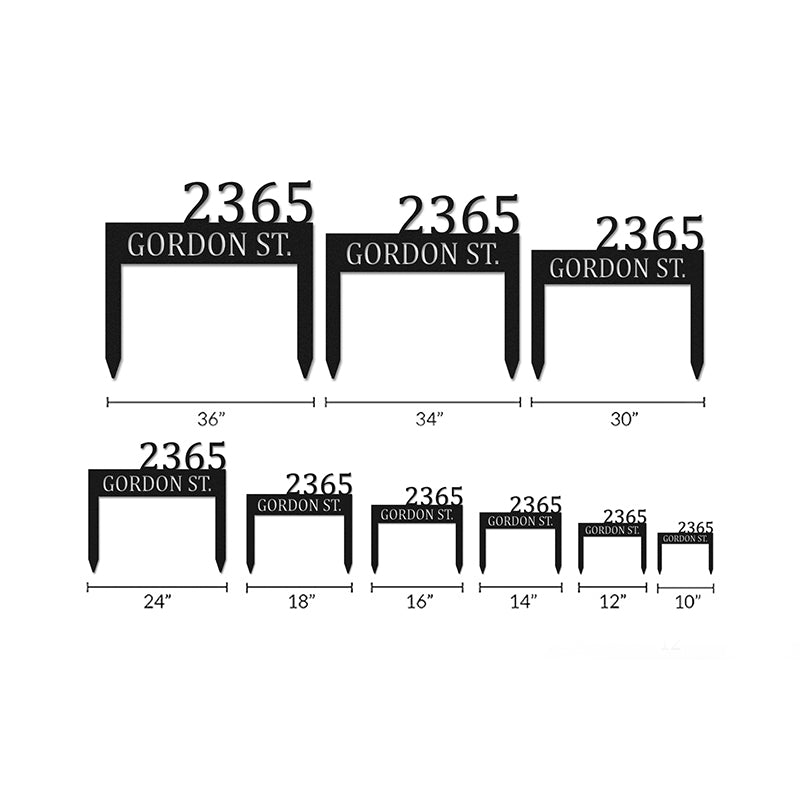Personalized Metal Address Yard Sign House Numbers for Home