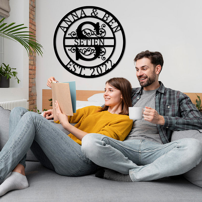 Custom Family Name Metal Sign for Yard Decor For Commemorative Gift