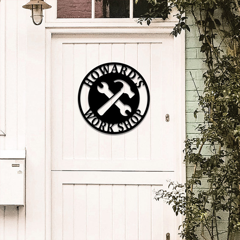 Personalized Metal Workshop Sign Metal Garage Sign