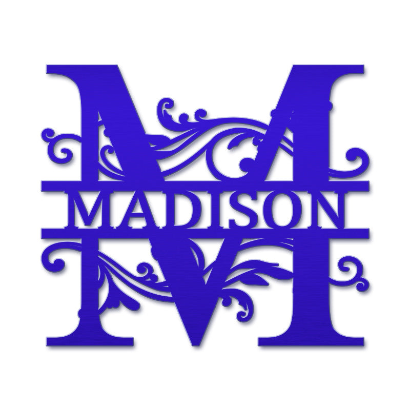 Personalized Name Signs - Metal Initial Sign | Monogram Wall Art