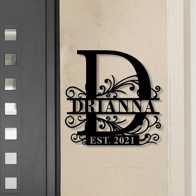 Custom Family Name Sign Metal Wall Art - iWantDIY