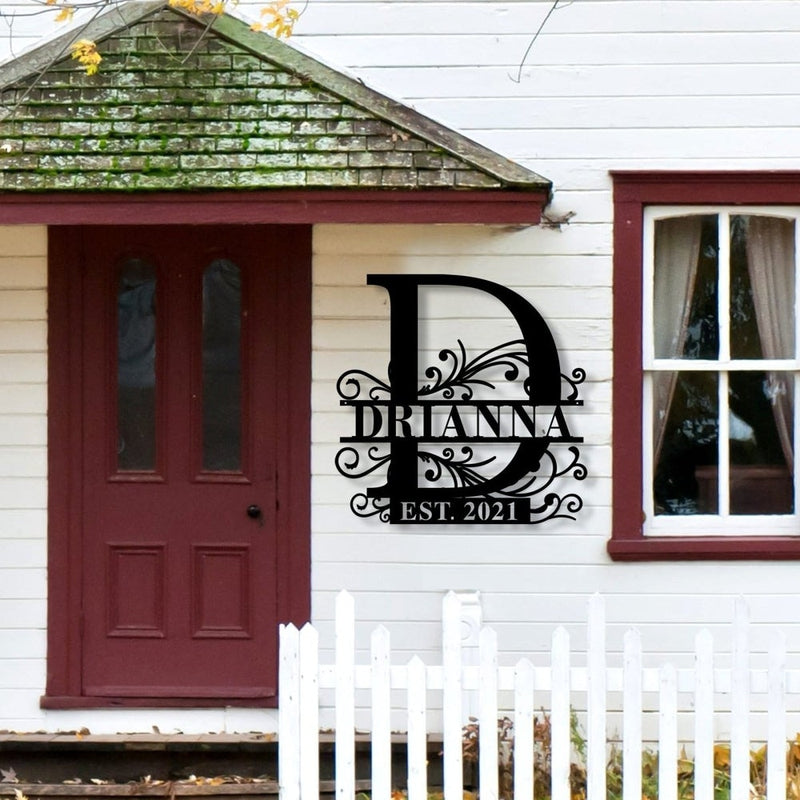 Custom Family Name Sign Metal Wall Art - iWantDIY