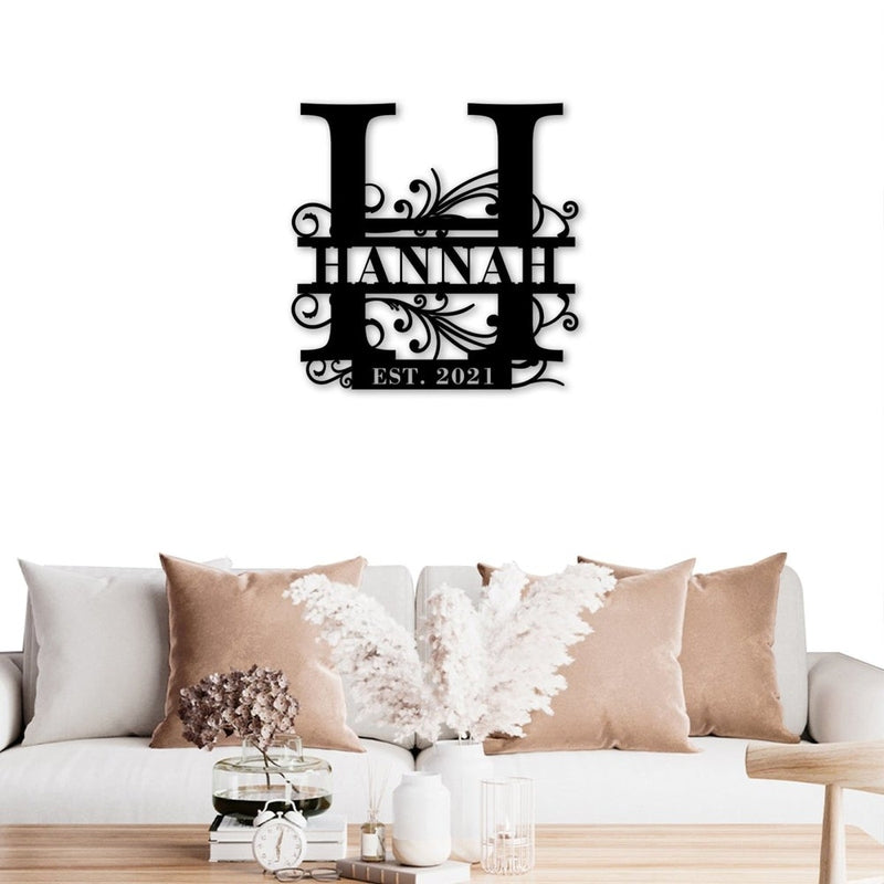 Custom Last Name Family Name Metal Sign - iWantDIY