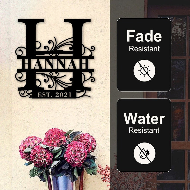 Custom Last Name Family Name Metal Sign - iWantDIY