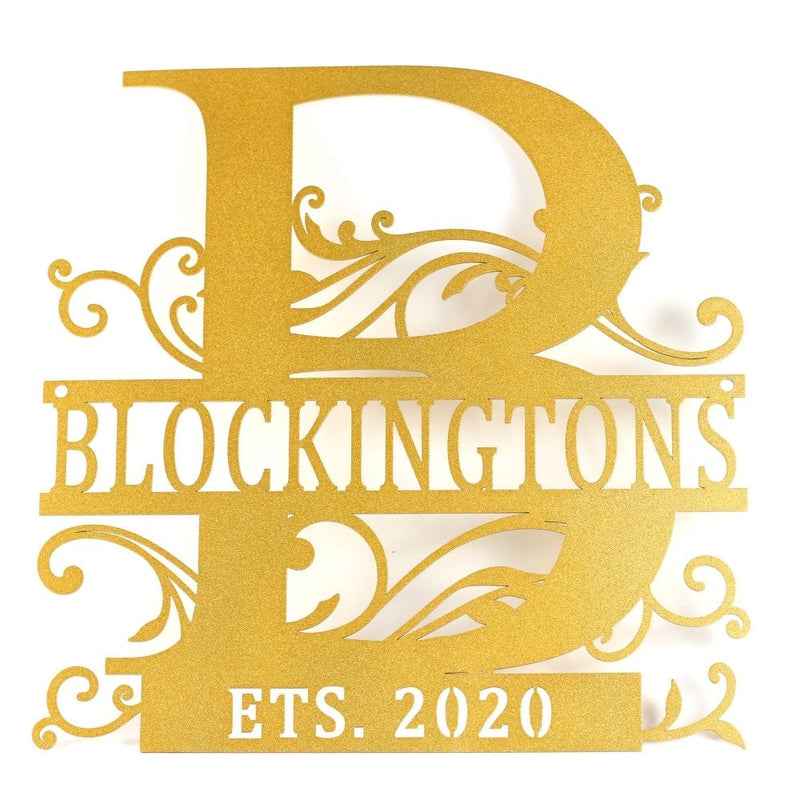 Custom Last Name Metal Sign Wall Decor - iWantDIY