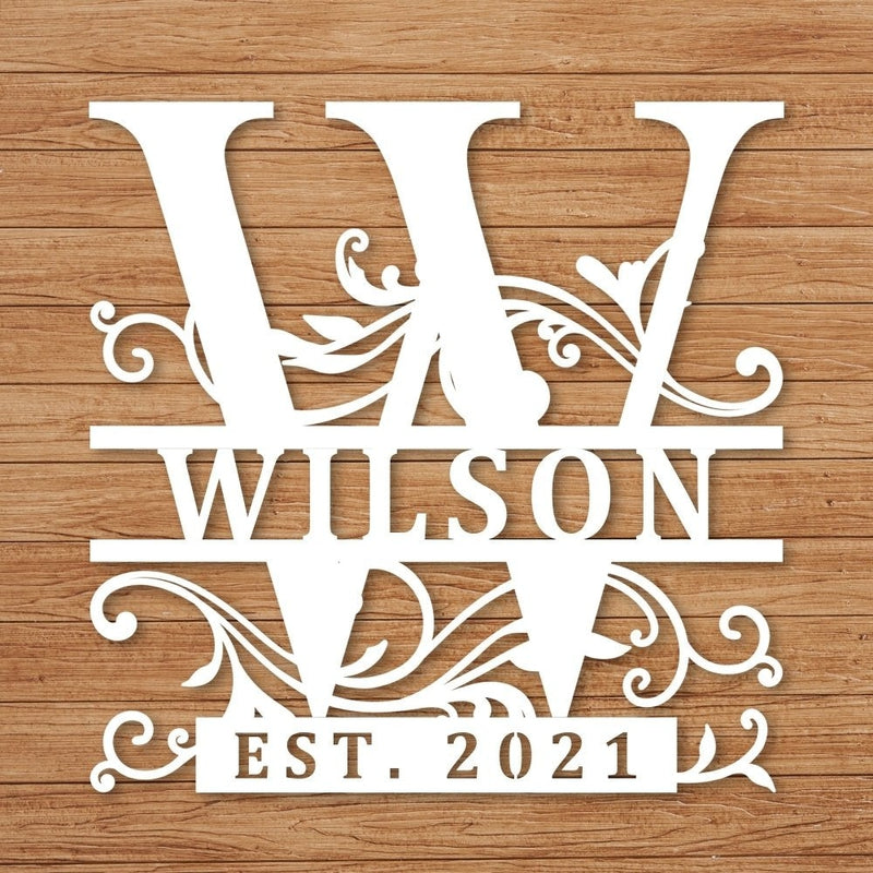 Custom Monogram Metal Name Sign for Housewarming Gift - iWantDIY