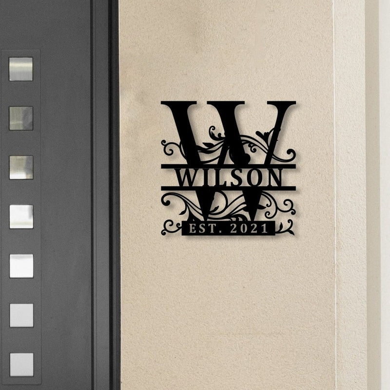 Custom Monogram Metal Name Sign for Housewarming Gift - iWantDIY