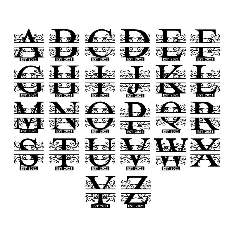 Custom Monogram Name Metal Sign - iWantDIY