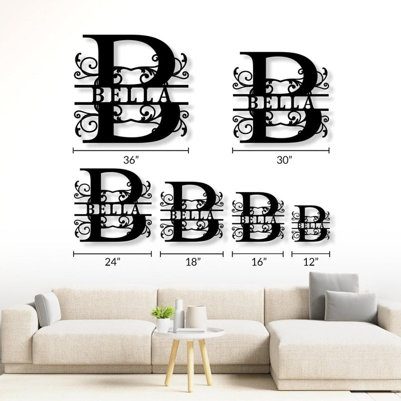 Custom Monogram Name Sign Wall Art - iWantDIY