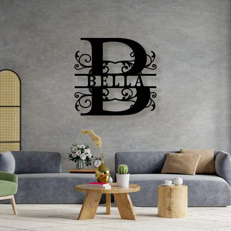 Custom Monogram Name Sign Wall Art - iWantDIY