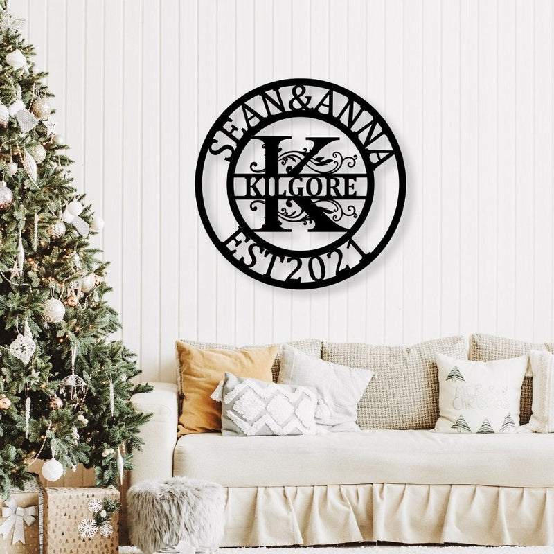 Custom Name Metal Signs Split Letter Wall Decor - iWantDIY