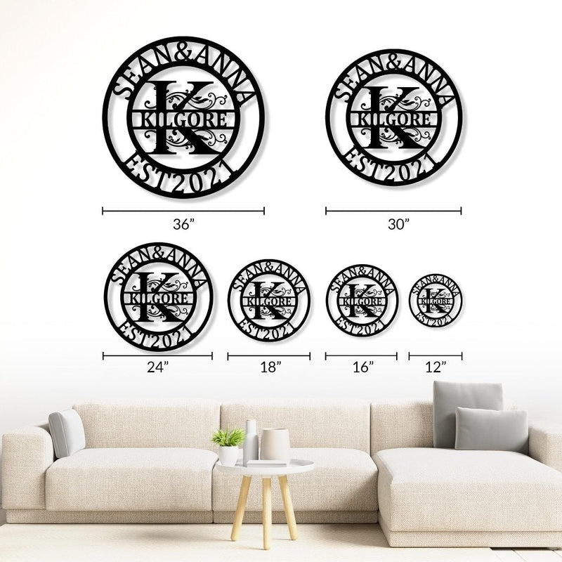 Custom Name Metal Signs Split Letter Wall Decor - iWantDIY