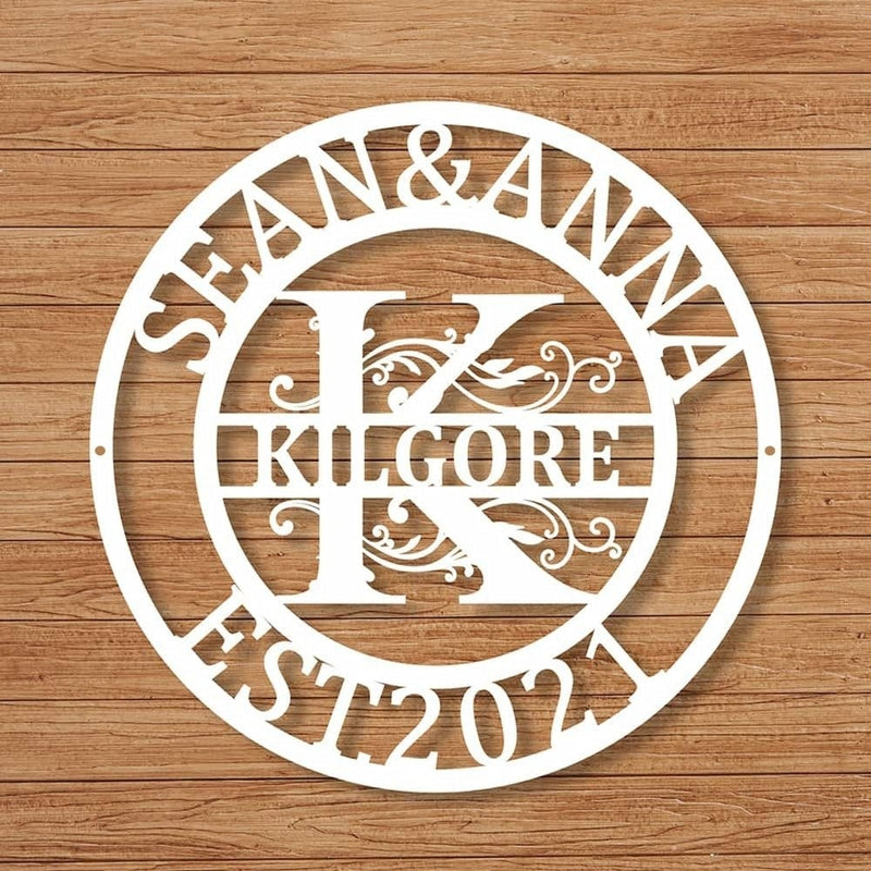 Custom Name Metal Signs Split Letter Wall Decor - iWantDIY