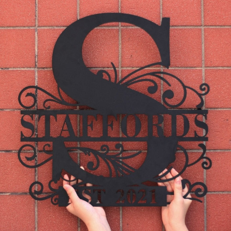 Custom Name Metal Signs Split Letter Wall Decor - iWantDIY