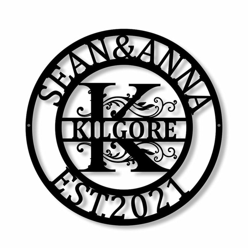 Custom Name Metal Signs Split Letter Wall Decor - iWantDIY