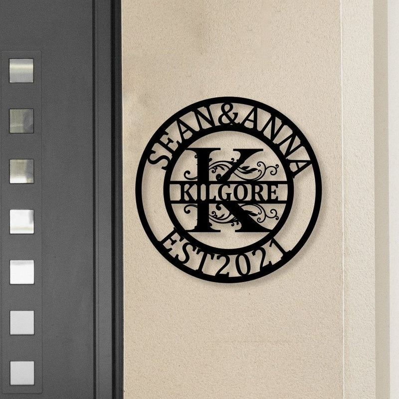 Custom Name Metal Signs Split Letter Wall Decor - iWantDIY